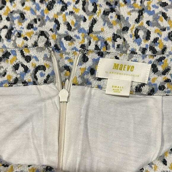 Anthropologie Maeve Jacquard Leopard Print Skirt Size Small - Picture 8 of 12